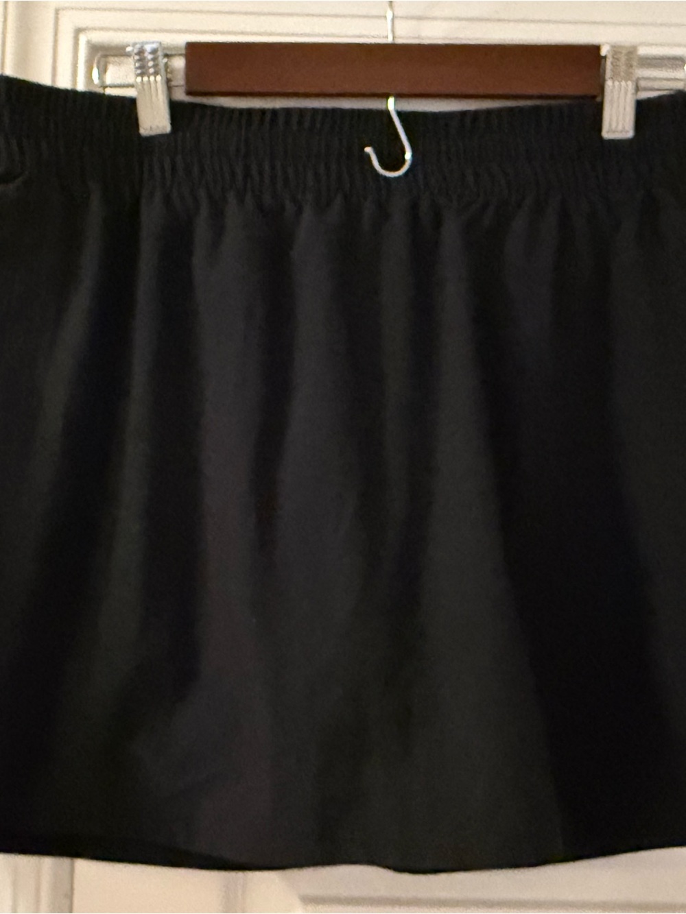 DSG Black Elastic-Waist Mini Skirt